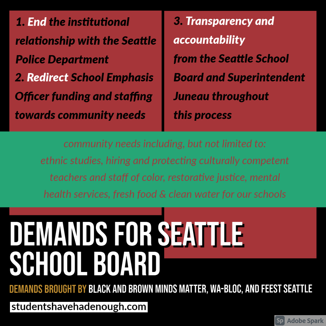 Demands for the Seattle School Board