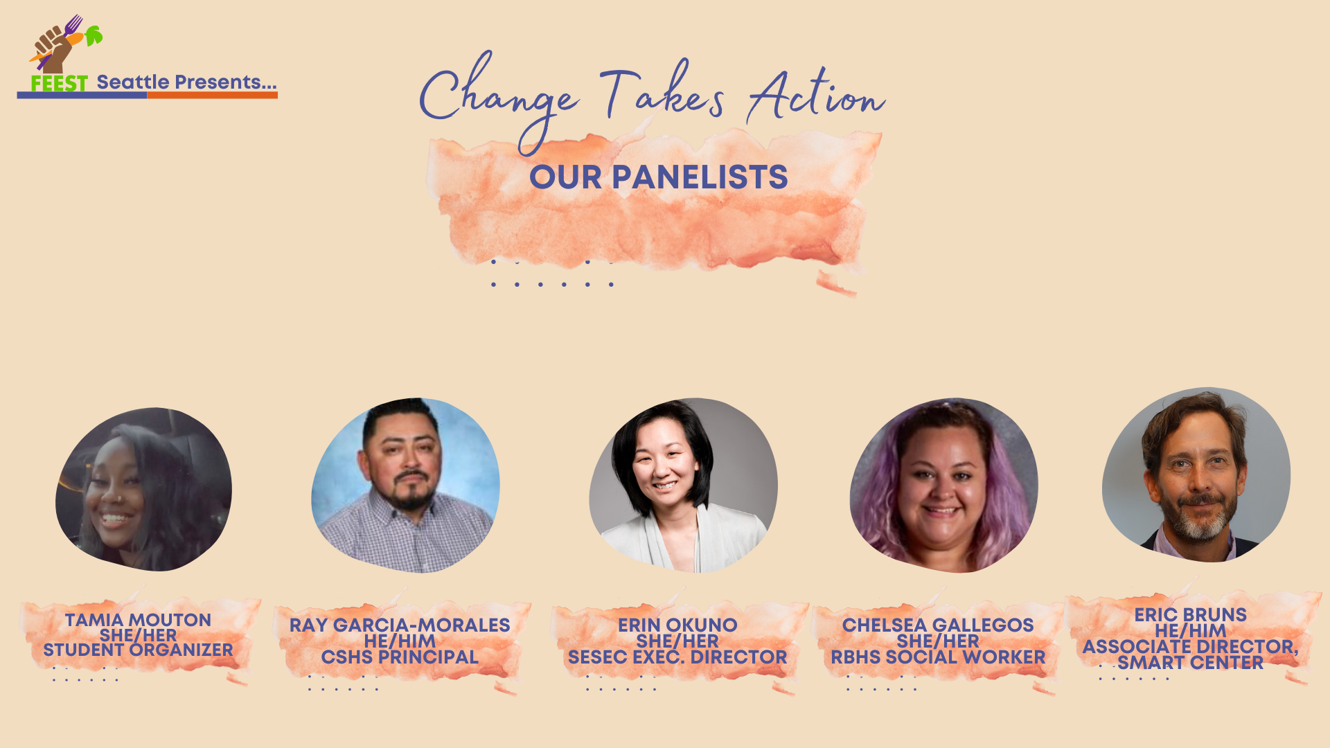 image is of the Change Takes Action Panelists 