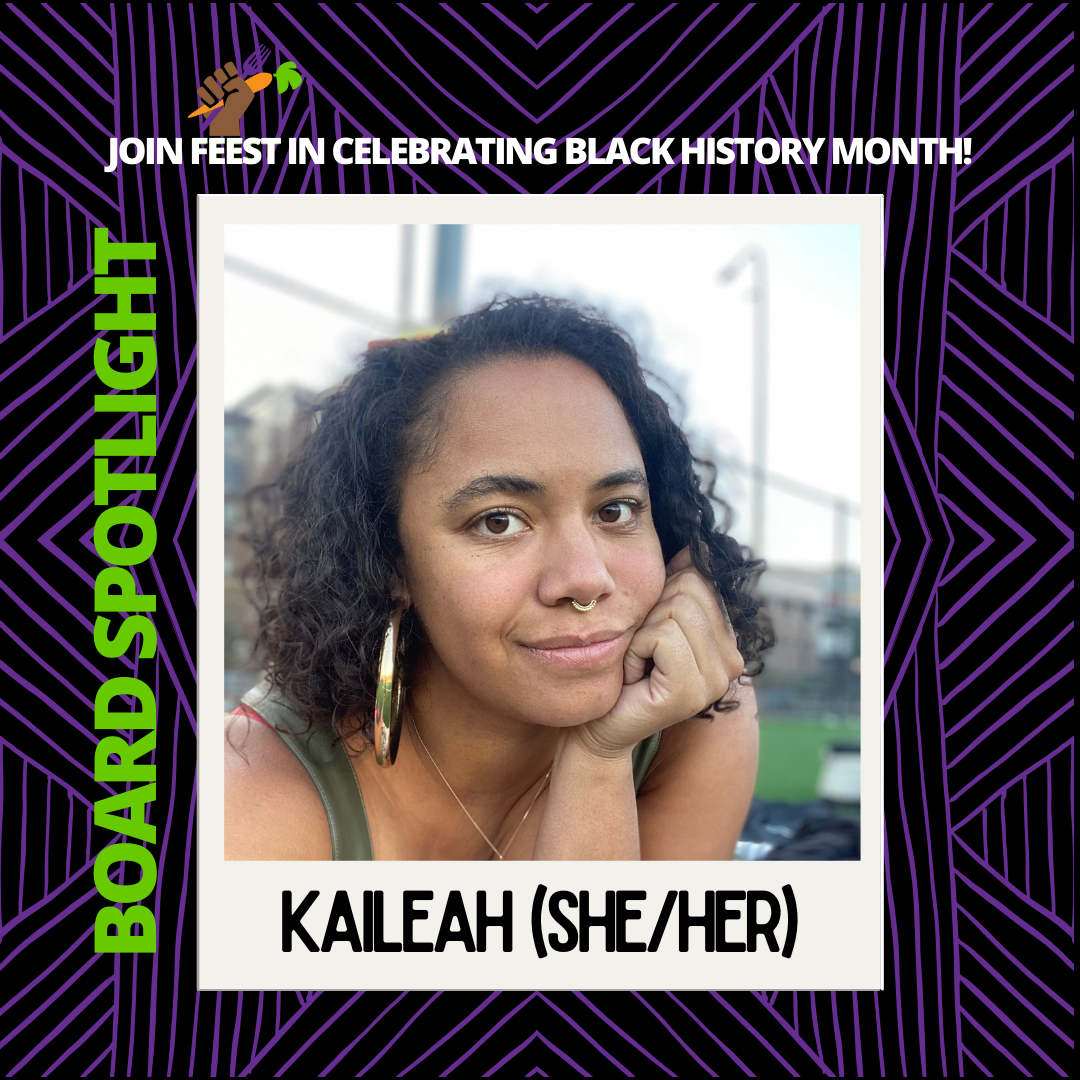 image is of FEEST board member Kaileah